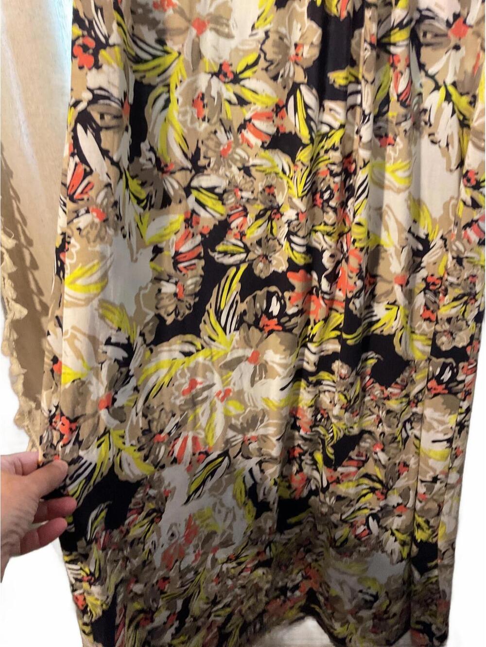 Love Fire Halter Floral Tropical Vacation Summer Maxi Dress Size Large - Picture 3 of 10